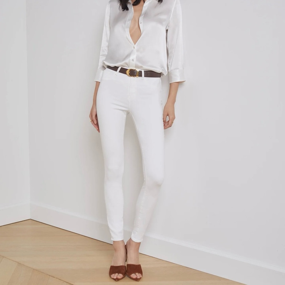 L'AGENCE Women's Crisp White Skinny Jeans